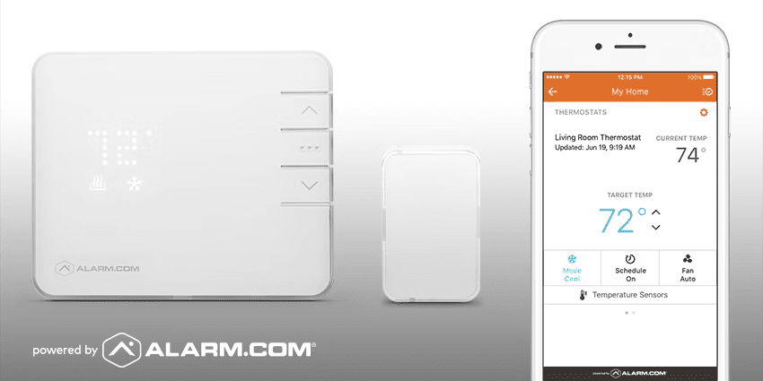 alarm com smart thermostat temperature sensor